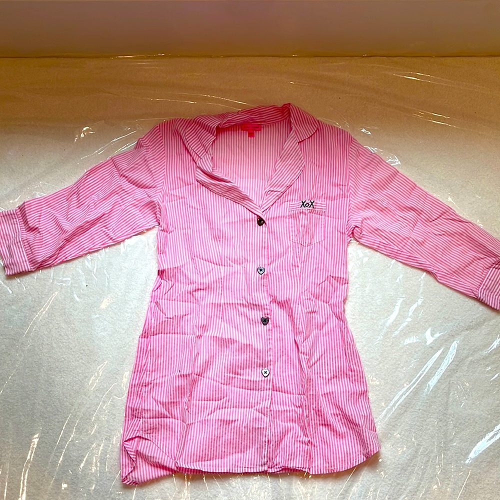Betsy’s Johnson pink and white stripe sleep dress